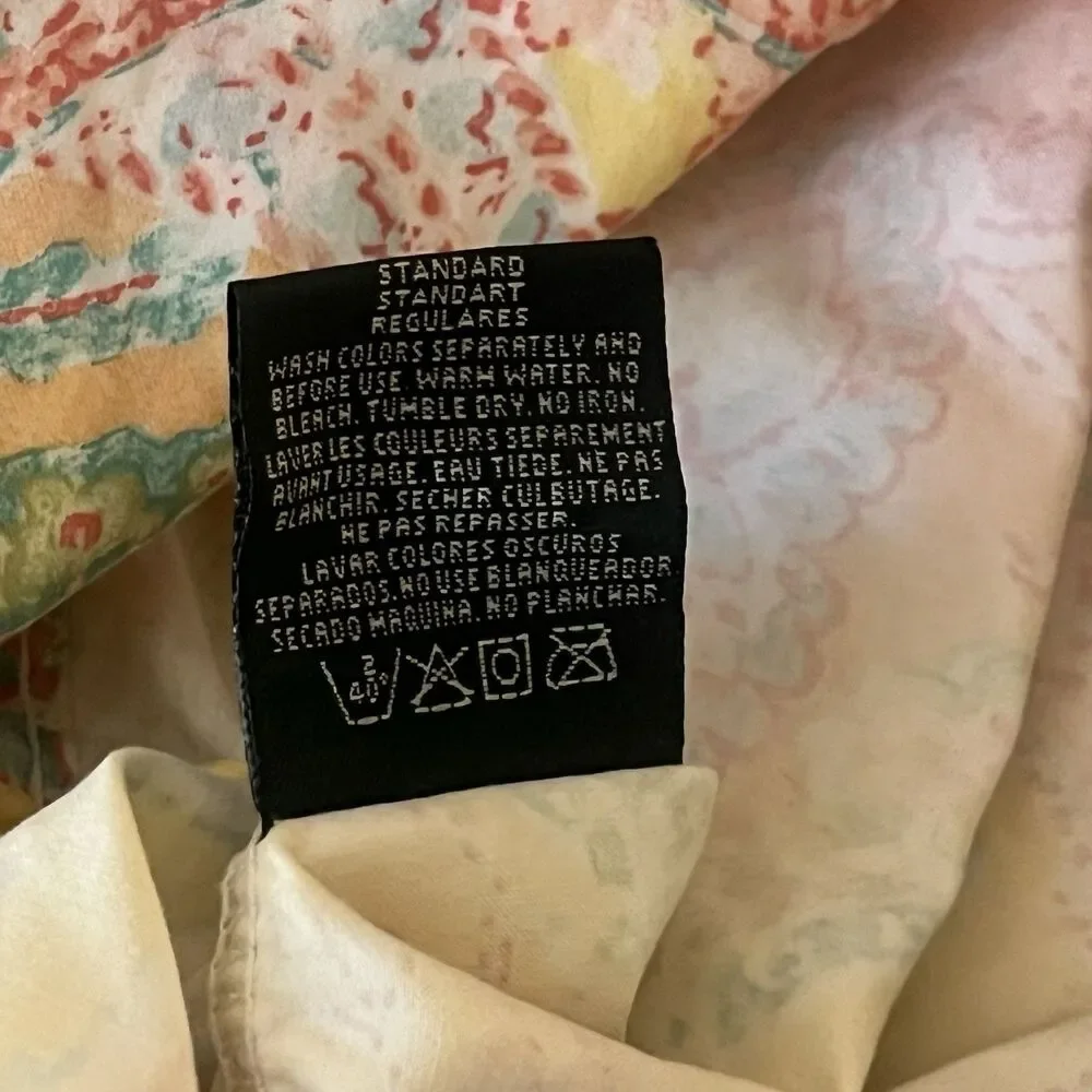 Ralph Lauren Vintage Jamaica Paisley Coral Peach Standard Pillowcases Set of 2 ￼